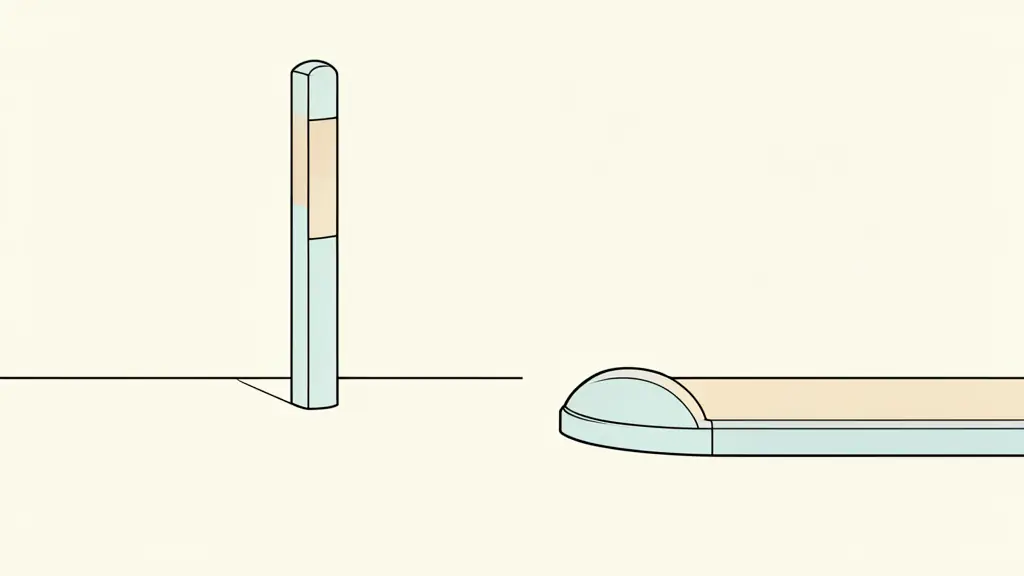 A technical editorial photograph showing a side-by-side comparison of a vertical standard curb and a rounded drive-over curb inlet on a paved street.